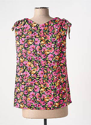 Blouse imprimé fleurs manches courtes rose MOLLY BRACKEN femme