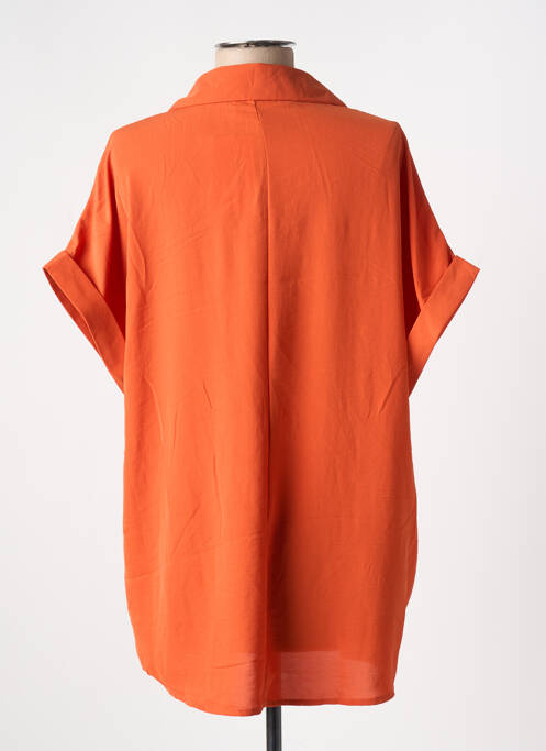 Blouse manches courtes manches courtes orange CHRISTY femme