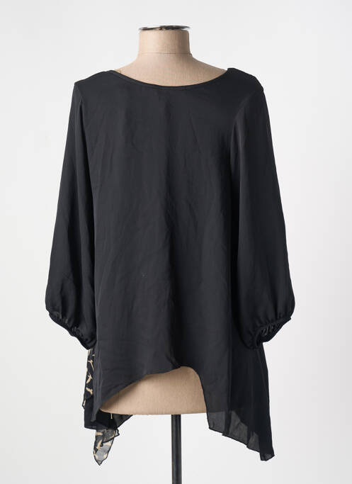 Blouse imprimé fantaisie manches longues noir JAD femme