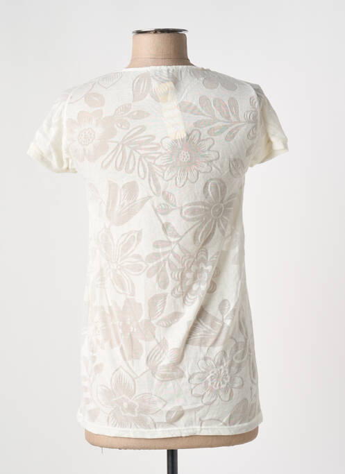 Blouse manches courtes manches courtes blanc LOONA femme