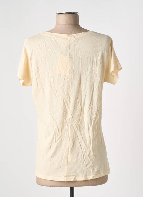 T-shirt coupe droite manches courtes jaune AMERICAN VINTAGE femme