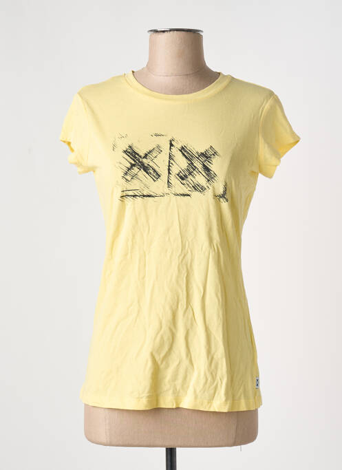 T-shirt sérigraphie floquée manches courtes jaune MEXX femme