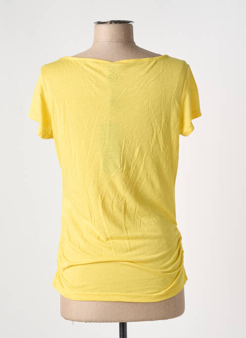 T-shirt col v manches courtes jaune ONLY femme