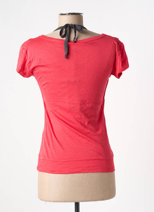 T-shirt col v manches courtes rouge ONLY femme