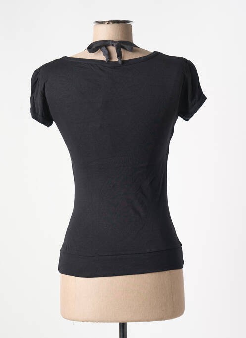 T-shirt col v manches courtes noir ONLY femme