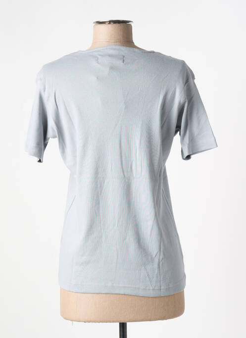 T-shirt coupe cintrée manches courtes bleu MEGAN PARIS femme