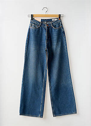 Jeans coupe large stretch taille haute bleu REIKO femme