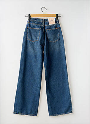 Jeans coupe large stretch taille haute bleu REIKO femme