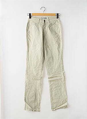 Pantalon droit tissage popeline gris KANOPE femme