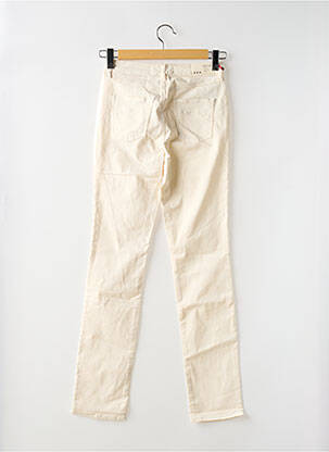 Pantalon slim tissage popeline taille normale beige KANOPE femme