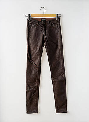Jeans skinny stretch taille basse marron CIMARRON femme