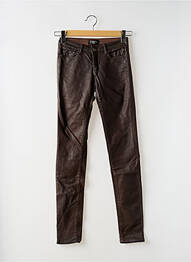 Jeans skinny stretch taille basse marron CIMARRON femme