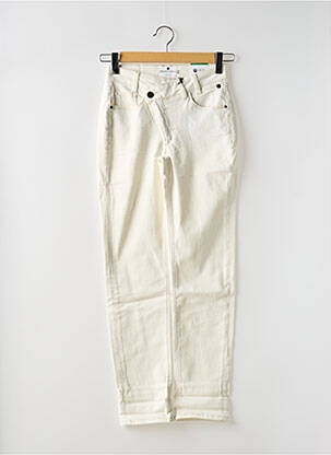 Jeans coupe slim broderie rivets taille normale beige FREEMAN T.PORTER femme