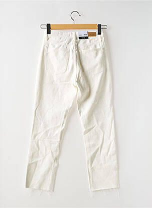 Jean coupe mom poches taille haute blanc F.A.M. femme
