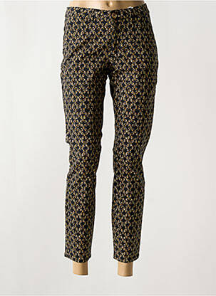 Pantalon chino tissage popeline taille normale noir KANOPE femme