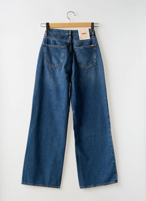 Jeans coupe large stretch taille haute bleu REIKO femme