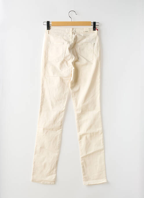 Pantalon slim tissage popeline taille normale beige KANOPE femme