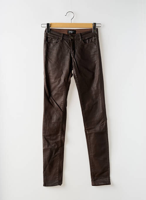 Jeans skinny stretch taille basse marron CIMARRON femme