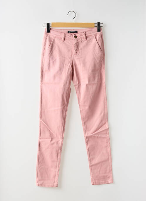 Pantalon chino taille basse taille basse rose CIMARRON femme