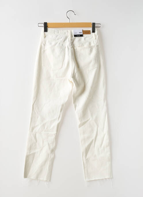 Jean coupe mom poches taille haute blanc F.A.M. femme