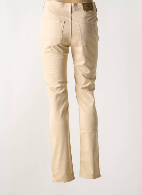 Pantalon slim tissage popeline taille normale beige CIMARRON femme