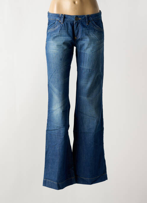 Jean coupe flare stretch taille basse bleu ONLY femme