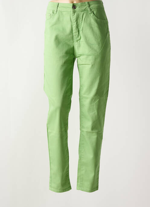 Jeans coupe slim vert BS JEANS pour femme