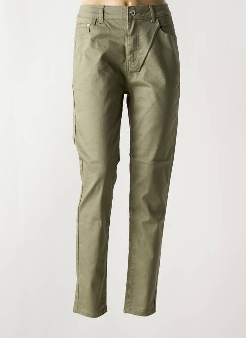 Jeans coupe slim vert fonce BS JEANS pour femme