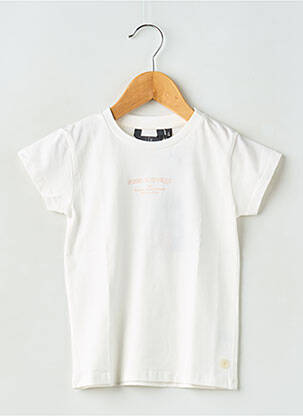 T-shirt stretch manches courtes blanc LEVV LABEL fille
