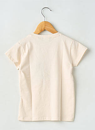 T-shirt stretch manches courtes beige LEVV LABEL fille