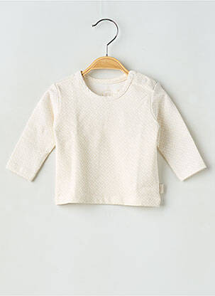 T-shirt coupe cintrée manches longues beige LEVV LABEL fille