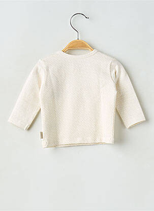 T-shirt coupe cintrée manches longues beige LEVV LABEL fille