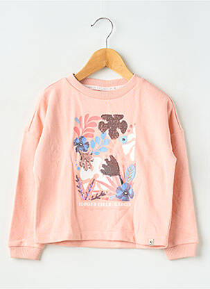 Pull coupe droite manches longues rose GARCIA fille