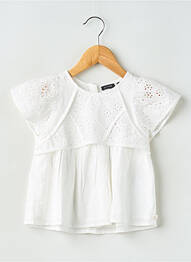 Blouse manches courtes manches courtes blanc IKKS fille