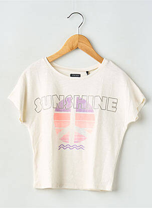 T-shirt coupe droite manches courtes blanc IKKS fille