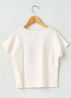 T-shirt coupe droite manches courtes blanc IKKS fille