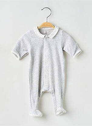Pyjama col rond gris PETIT BATEAU enfant