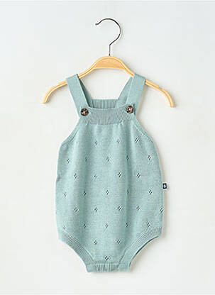 Barboteuse fermeture pressionnée à l'entrejambe vert PETIT BATEAU enfant
