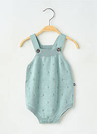 Barboteuse fermeture pressionnée à l'entrejambe vert PETIT BATEAU enfant