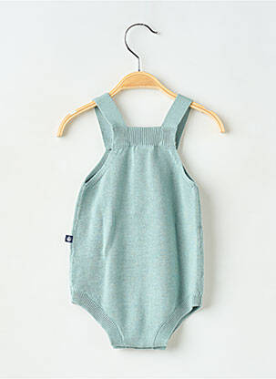 Barboteuse fermeture pressionnée à l'entrejambe vert PETIT BATEAU enfant