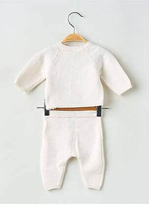 Ensemble pantalon col rond blanc PETIT BATEAU enfant