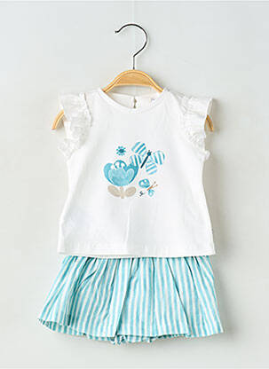 Ensemble jupe coupe cintrée blanc MAYORAL fille