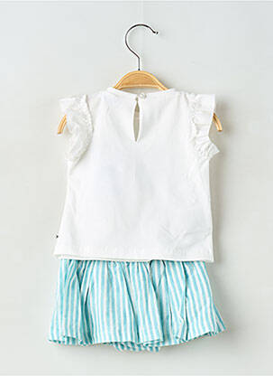 Ensemble jupe coupe cintrée blanc MAYORAL fille