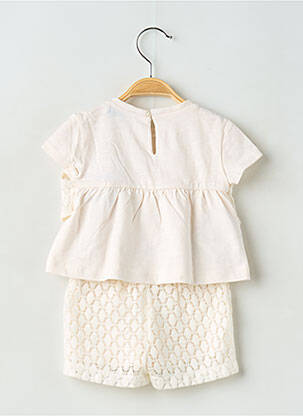 Ensemble short manches courtes beige MAYORAL fille