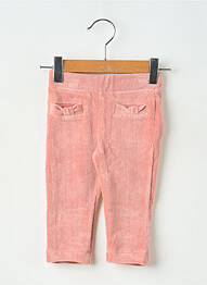 Pantalon slim tissage velours taille élastique rose MAYORAL fille