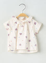 Blouse blanc PETIT BATEAU pour fille seconde vue