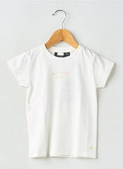 T-shirt blanc LEVV LABEL pour fille seconde vue