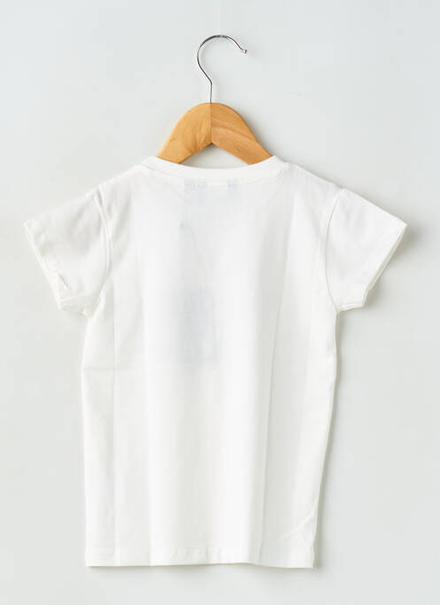 T-shirt stretch manches courtes blanc LEVV LABEL fille