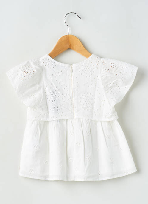 Blouse manches courtes manches courtes blanc IKKS fille
