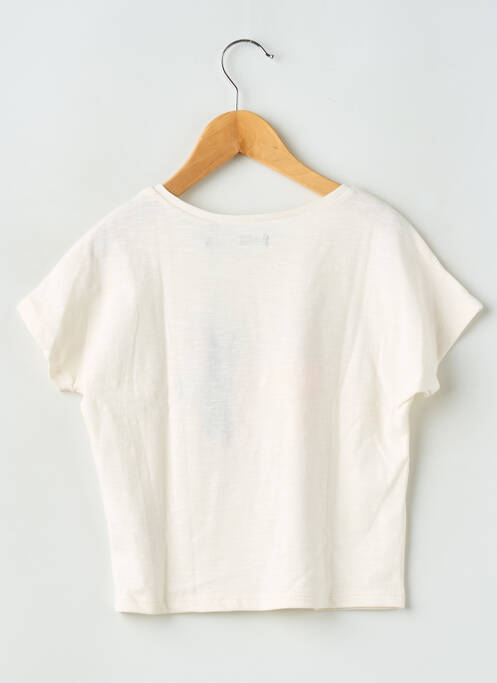 T-shirt coupe droite manches courtes blanc IKKS fille